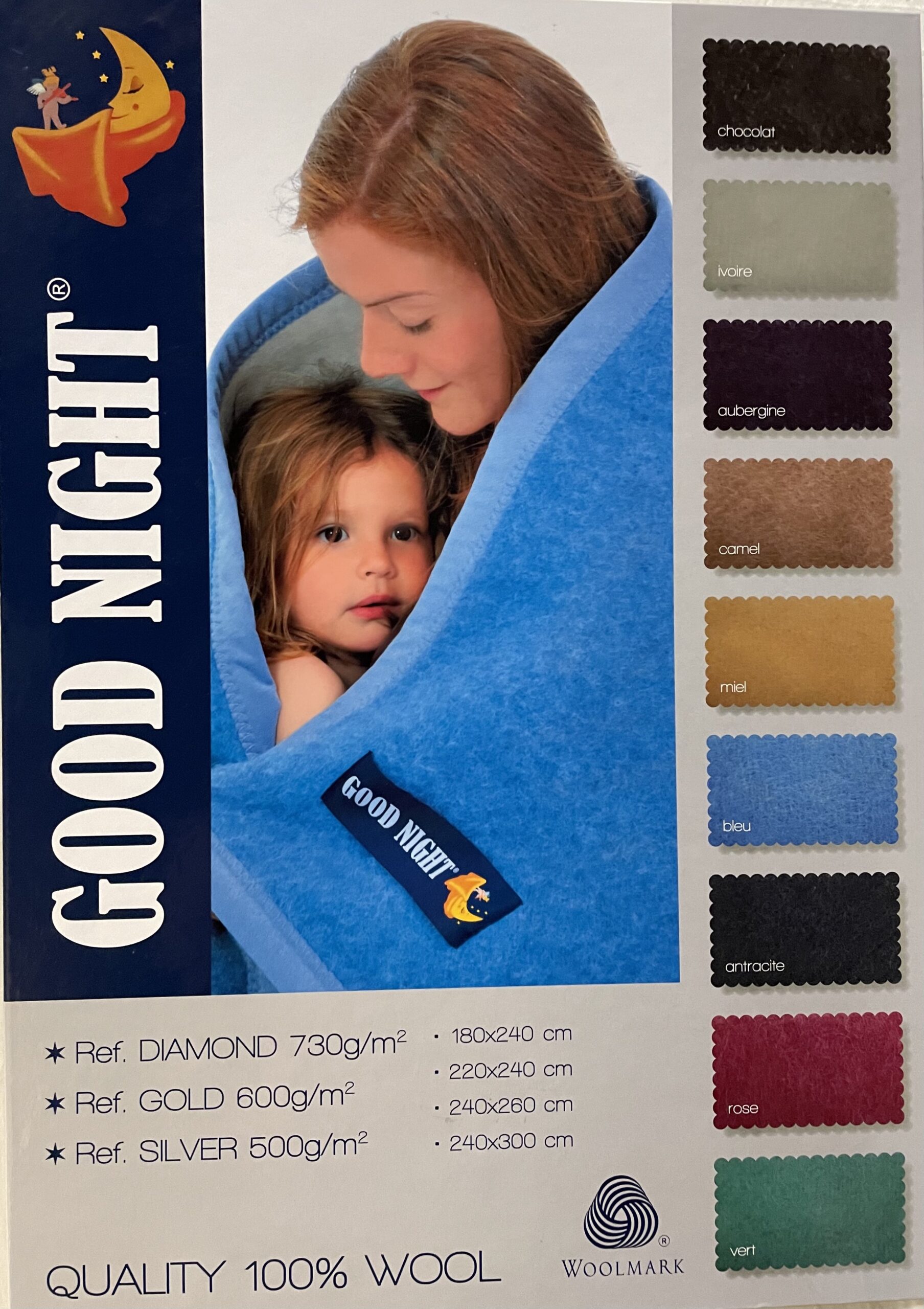 Literie Jehaes Couverture Good Night Diamond 100 Wool 730 Gr M2